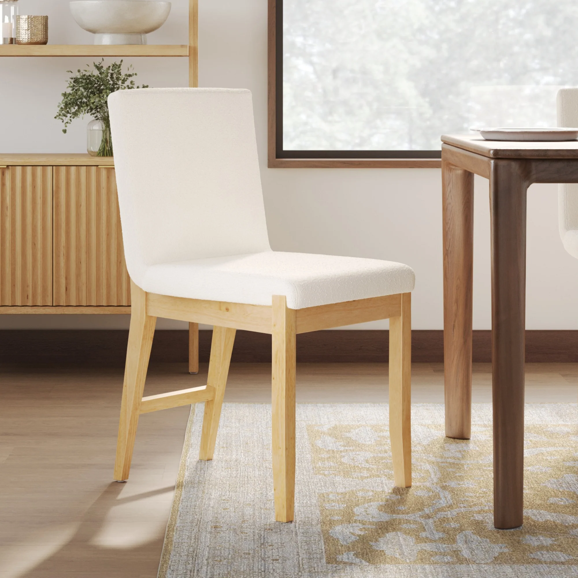 Exposed Back Dining Chair Brushed Warm Pine