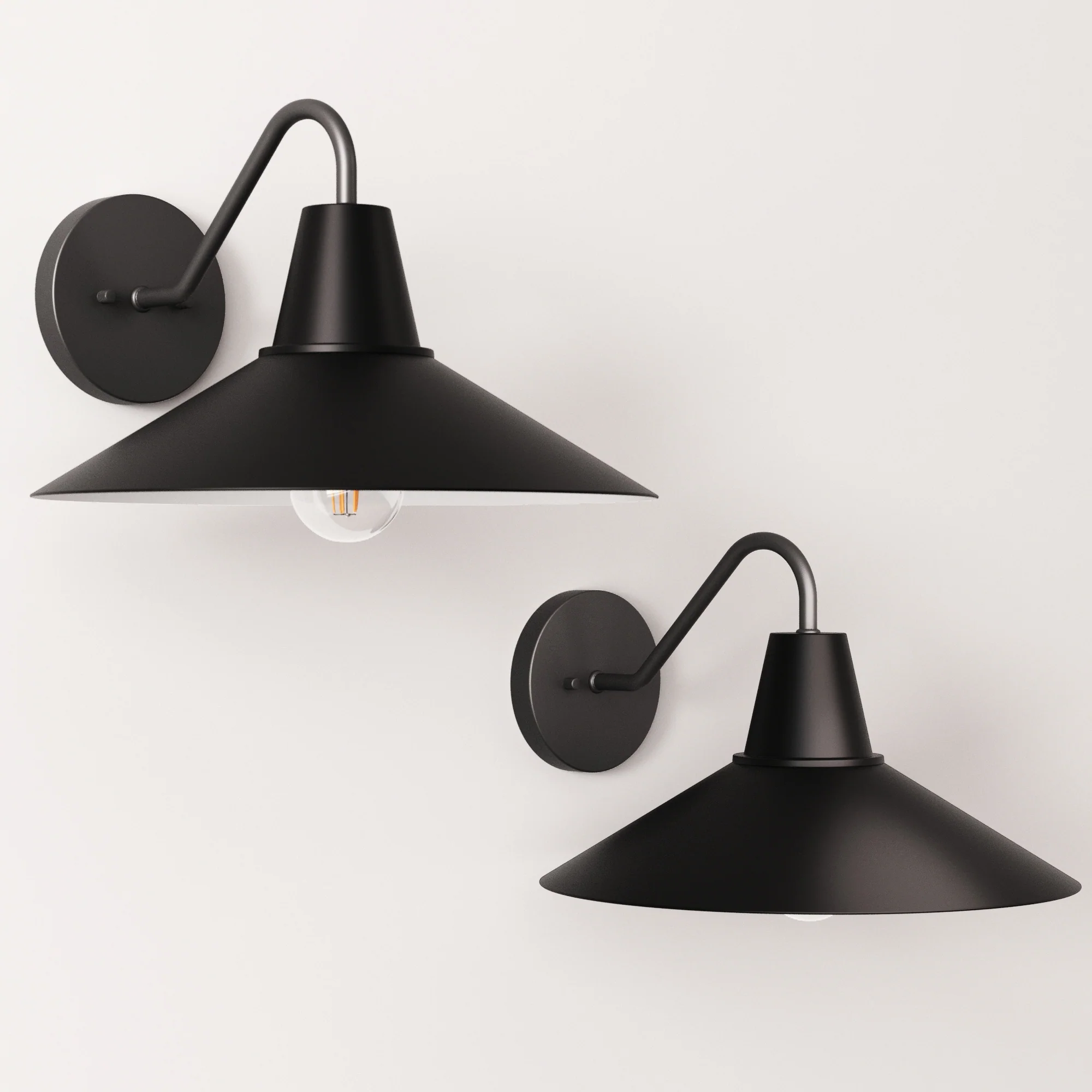 Indoor or Outdoor Metal Decorative Wall Light (Set of 2)