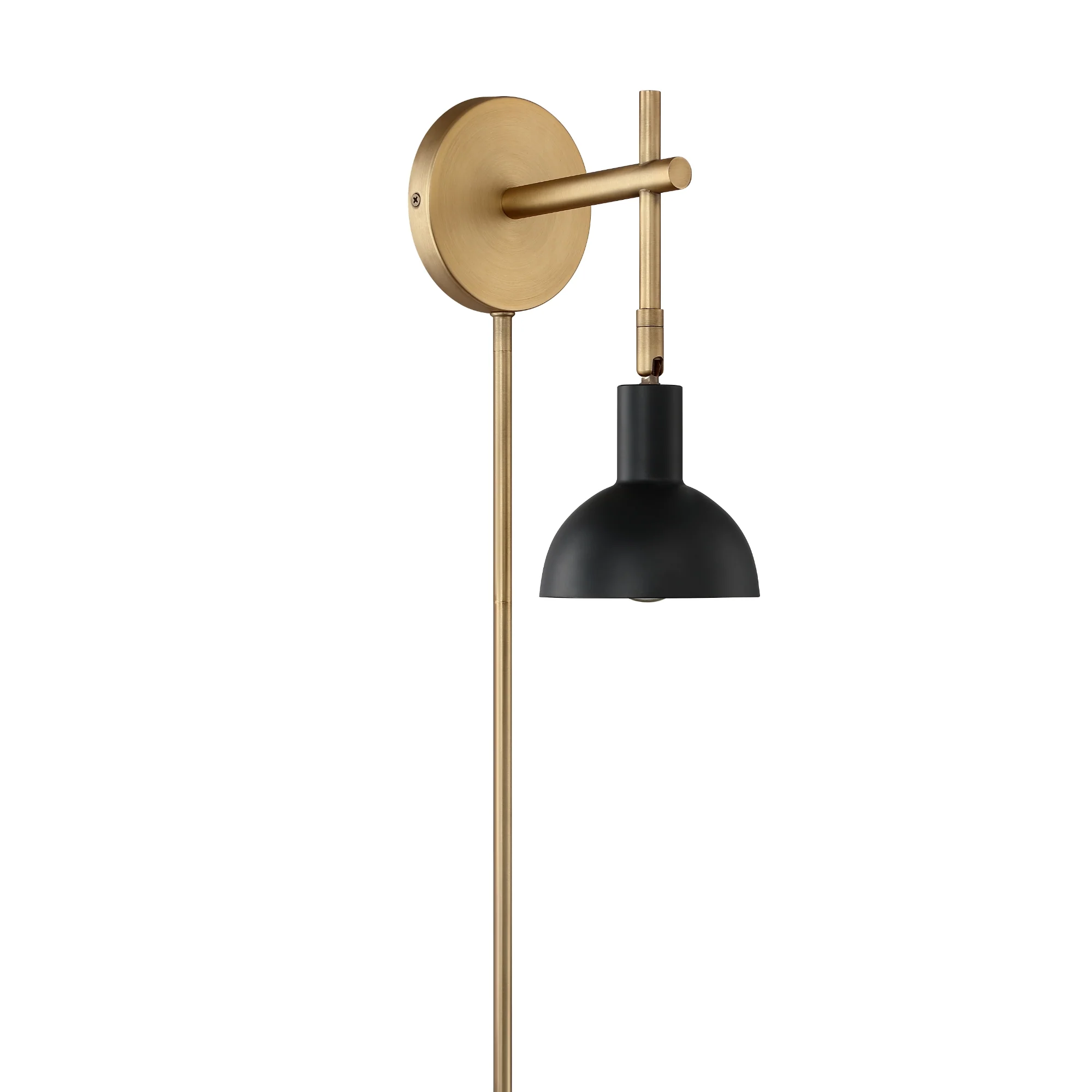 Plug-In Adjustable Metal Wall Light Black Brass - Image 7